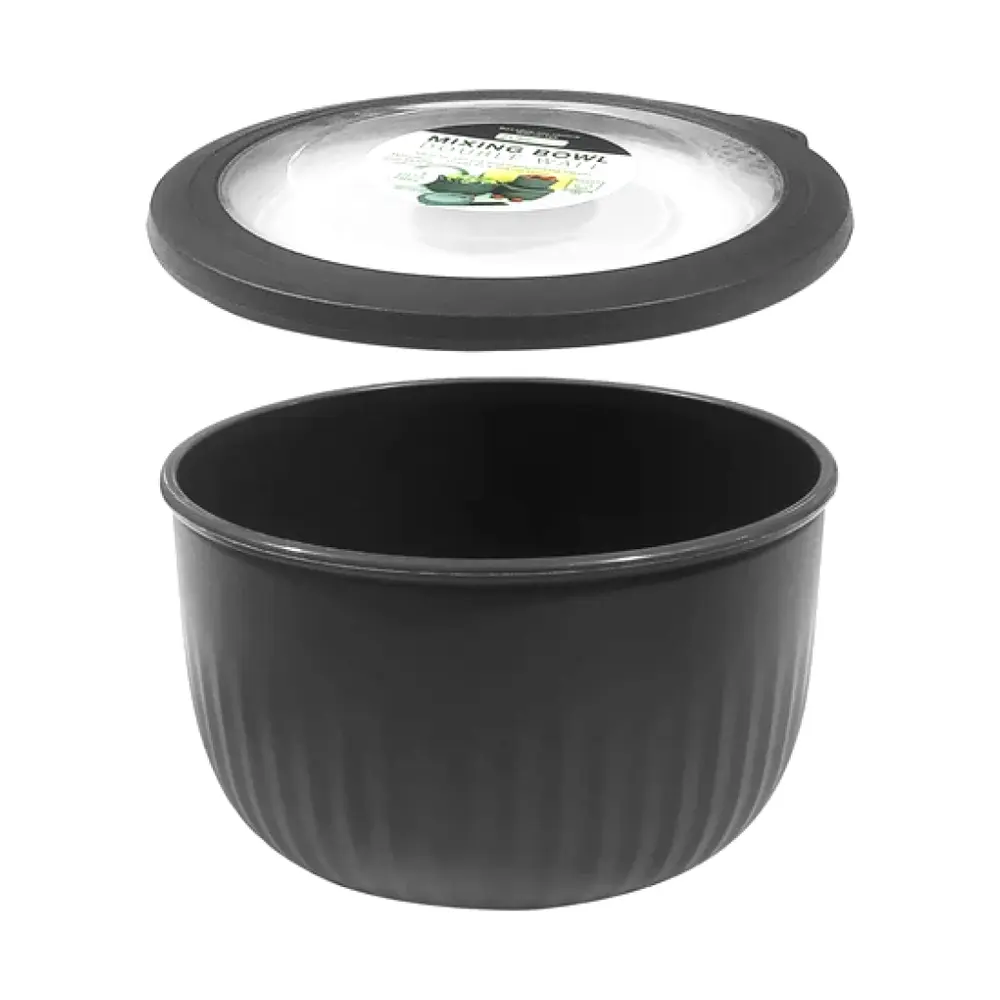 Tô Nhựa Trộn Đồ Ăn Kèm Nắp, Plastic Mixing Bowl Double Wall with Lid, 3 Cái (2L) - UNCLE BILLS